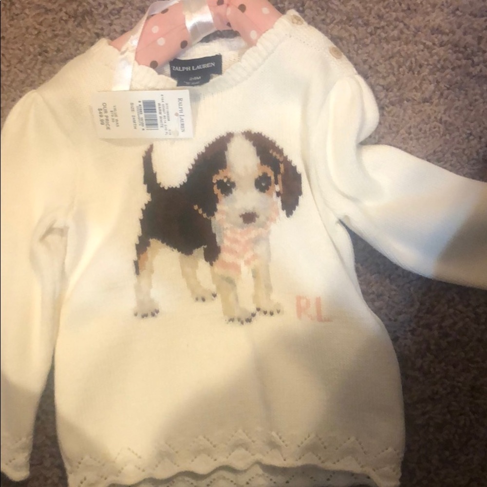 New Ralph Lauren dog sweater 24 months